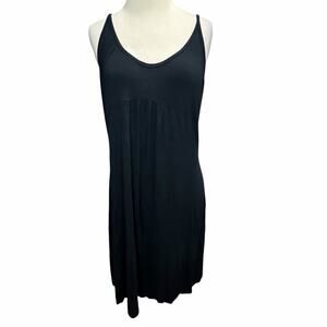 Soma Cool Nights Sleep Dress Womens XL Black Soft Bamboo Modern Lounge Comfort